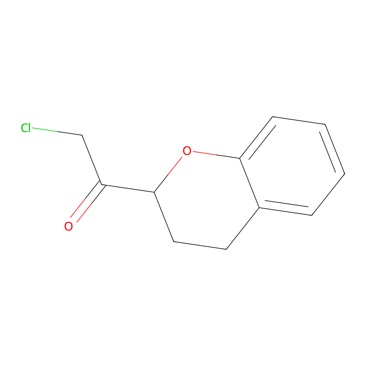 2-chloro-1-(3,4-dihydro-2H-1-benzopyran-2-yl)ethan-1-one molecular structure, CAS 156801-40-0