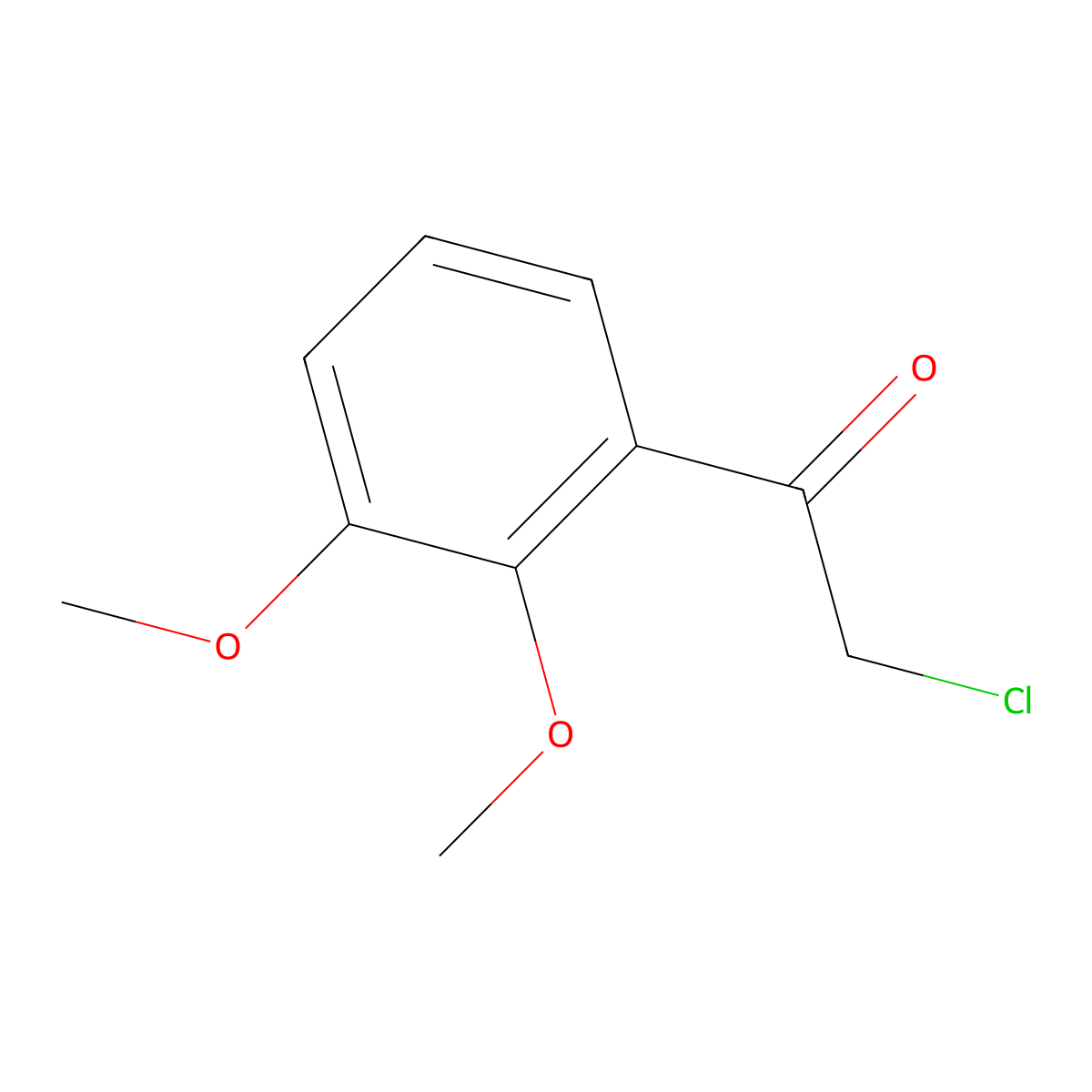 2-Chloro-1-(2,3-dimethoxyphenyl)ethanone molecular structure, CAS 156801-59-1