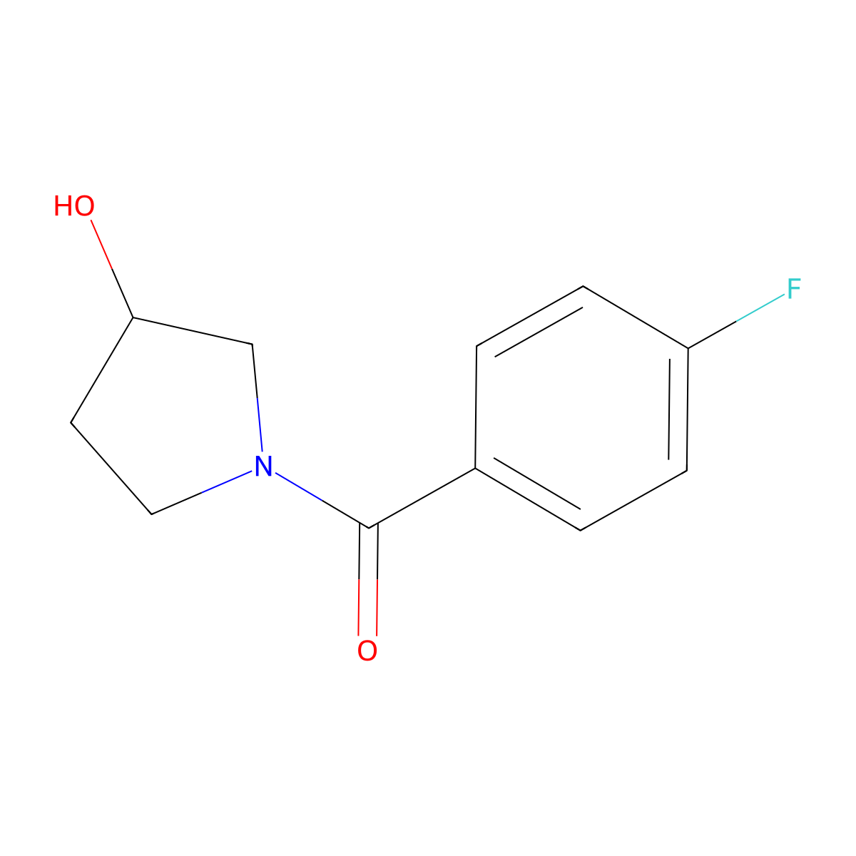 (3R)-1-(4-fluorobenzoyl)pyrrolidin-3-ol molecular structure, CAS 1568014-78-7