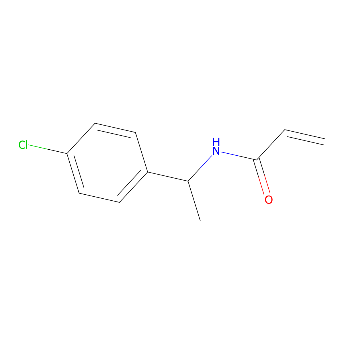 N-[(1S)-1-(4-chlorophenyl)ethyl]prop-2-enamide molecular structure, CAS 1568017-69-5