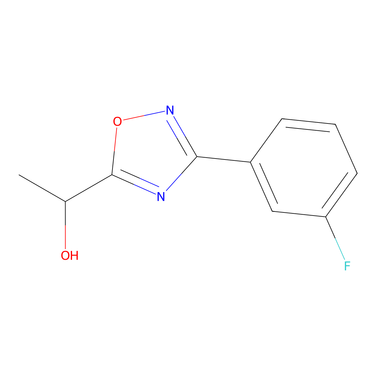 (1S)-1-[3-(3-fluorophenyl)-1,2,4-oxadiazol-5-yl]ethan-1-ol molecular structure, CAS 1568024-49-6