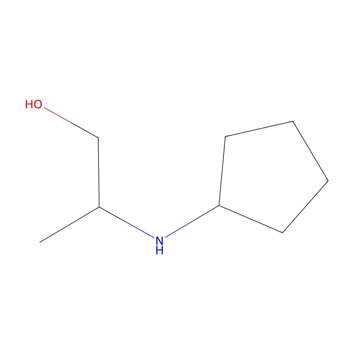 (2S)-2-(cyclopentylamino)propan-1-ol molecular structure, CAS 1568026-21-0