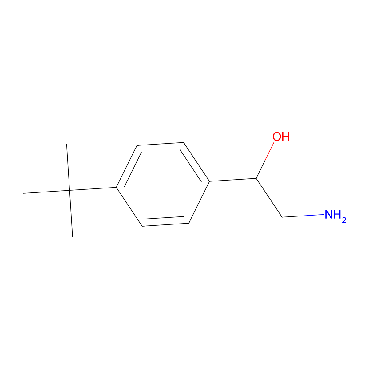 (1R)-2-Amino-1-(4-tert-butylphenyl)ethan-1-ol molecular structure, CAS 1568036-89-4