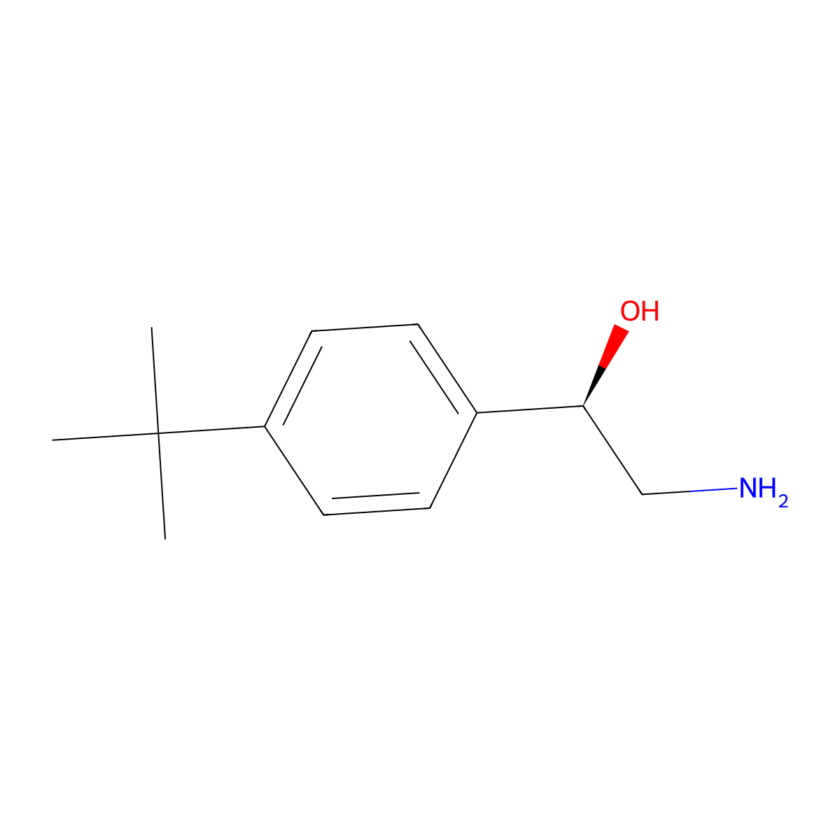(1R)-2-Amino-1-(4-tert-butylphenyl)ethan-1-ol molecular structure, CAS 1568036-89-4