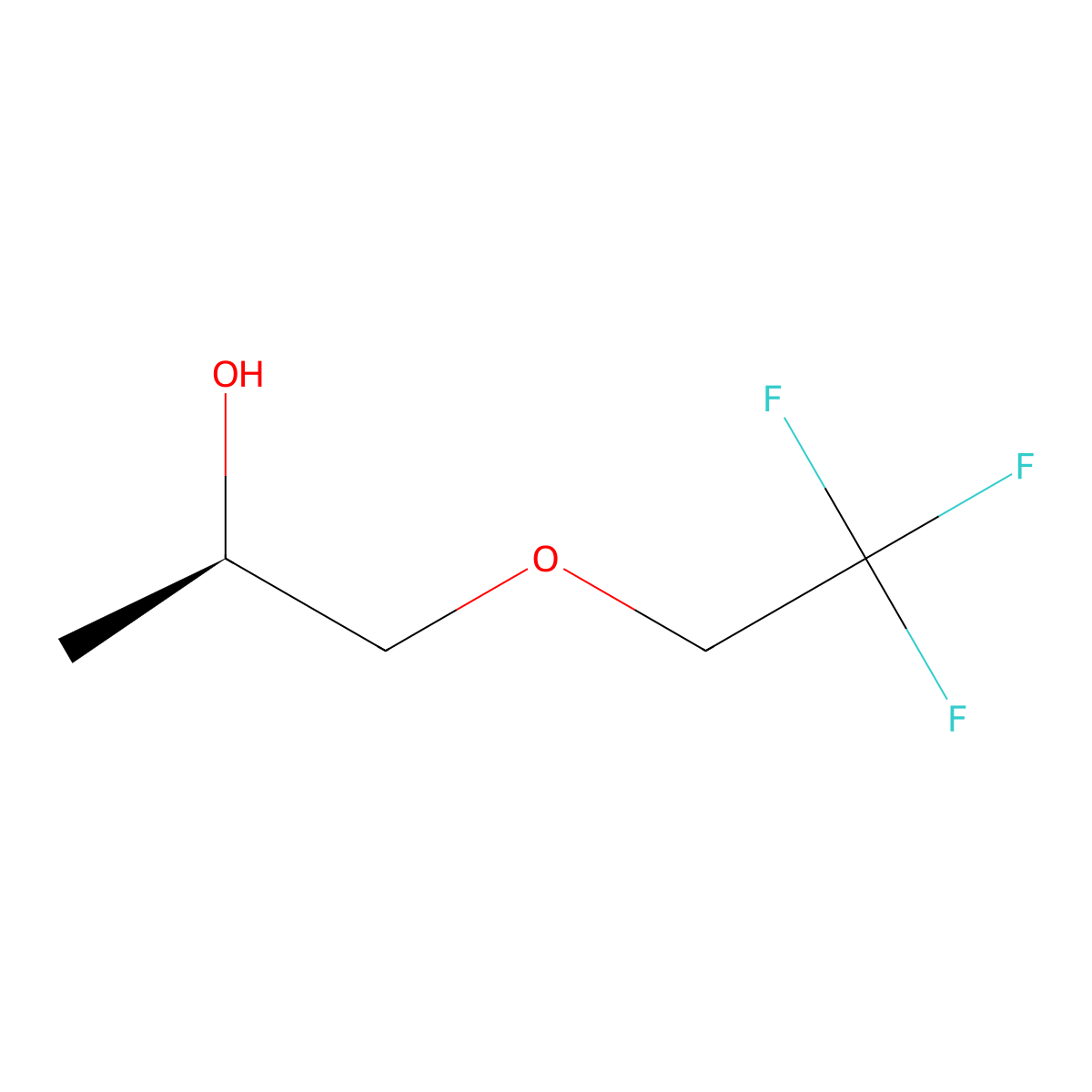 (2R)-1-(2,2,2-trifluoroethoxy)propan-2-ol molecular structure, CAS 1568041-96-2