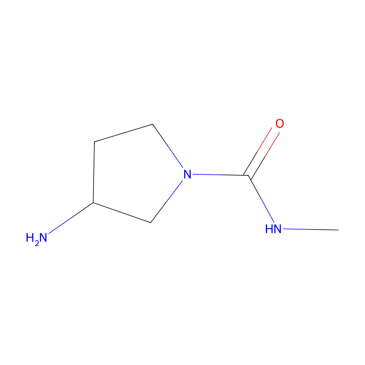 (3S)-3-amino-N-methylpyrrolidine-1-carboxamide molecular structure, CAS 1568056-63-2