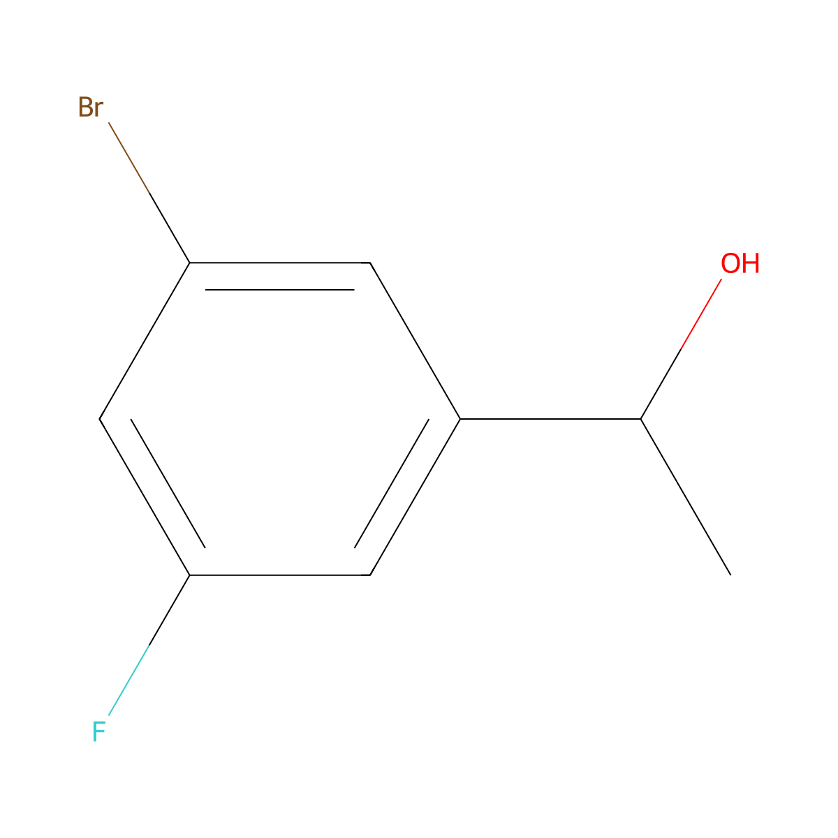 (1S)-1-(3-bromo-5-fluorophenyl)ethan-1-ol molecular structure, CAS 1568080-87-4