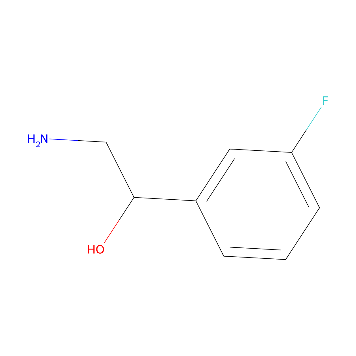 (1S)-2-amino-1-(3-fluorophenyl)ethan-1-ol molecular structure, CAS 1568084-08-1