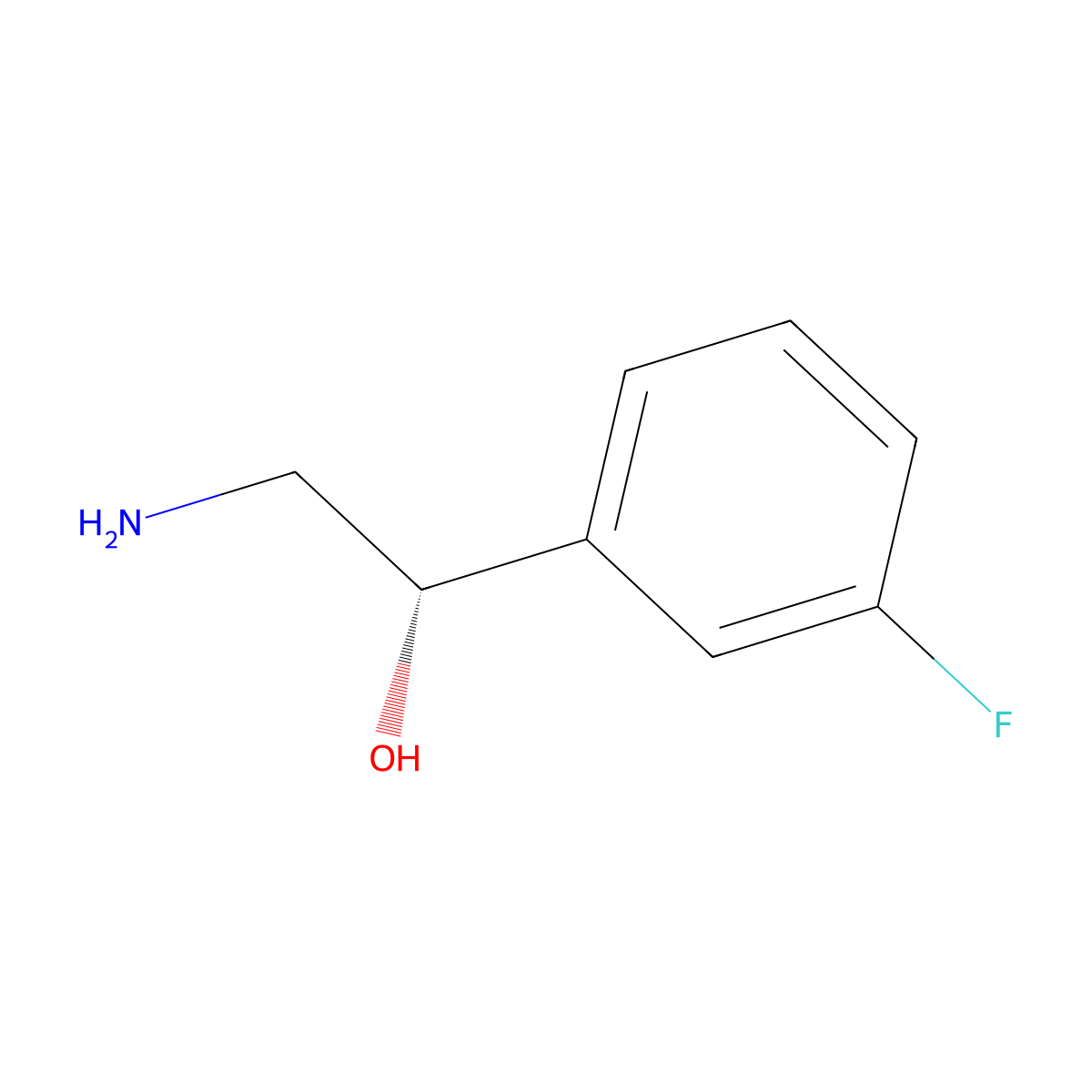 (1S)-2-amino-1-(3-fluorophenyl)ethan-1-ol molecular structure, CAS 1568084-08-1