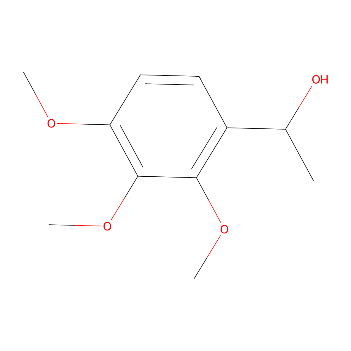(1S)-1-(2,3,4-trimethoxyphenyl)ethan-1-ol molecular structure, CAS 1568104-46-0