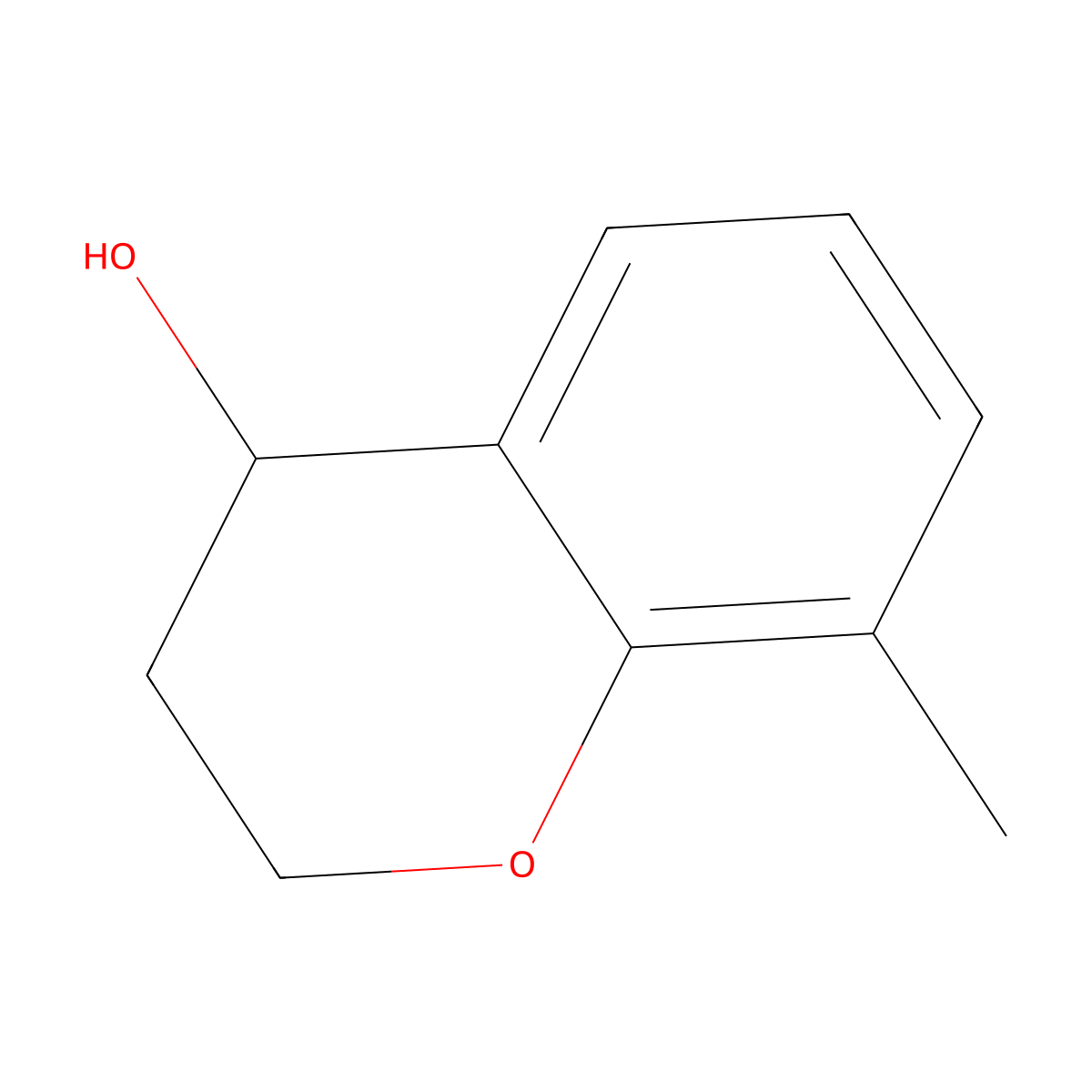 (4R)-8-methyl-3,4-dihydro-2H-1-benzopyran-4-ol molecular structure, CAS 1568108-57-5