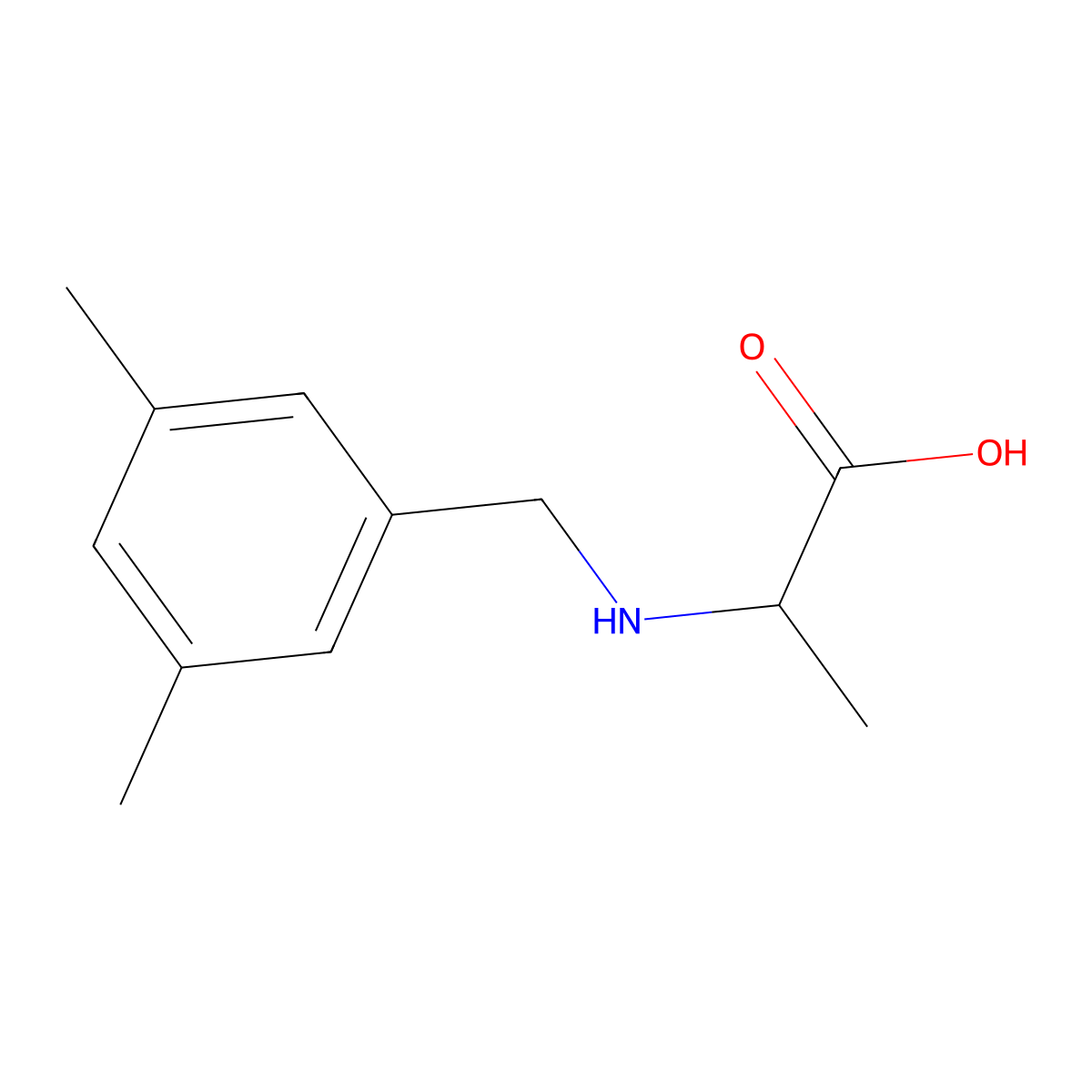 N-[(3,5-Dimethylphenyl)methyl]-D-alanine molecular structure, CAS 1568108-58-6