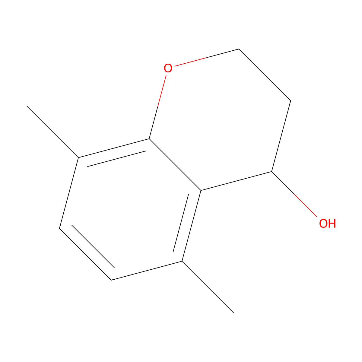 (4R)-5,8-dimethyl-3,4-dihydro-2H-1-benzopyran-4-ol molecular structure, CAS 1568133-25-4