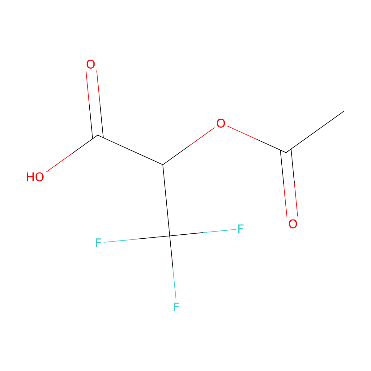 2-(Acetyloxy)-3,3,3-trifluoropropanoic acid molecular structure, CAS 156816-81-8