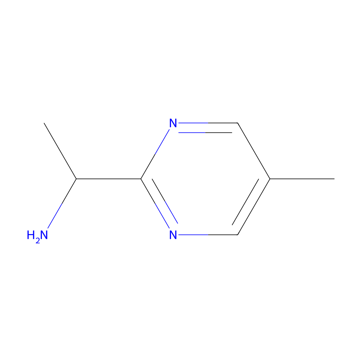 (S)-1-(5-Methylpyrimidin-2-yl)ethanamine molecular structure, CAS 1568163-63-2