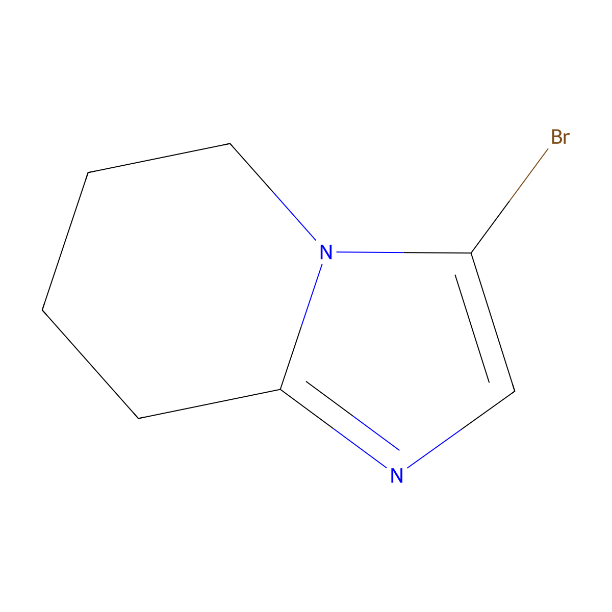 3-bromo-5H,6H,7H,8H-imidazo[1,2-a]pyridine molecular structure, CAS 156817-72-0
