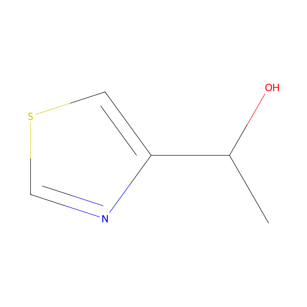 (R)-1-(Thiazol-4-yl)ethan-1-ol molecular structure, CAS 1568175-57-4