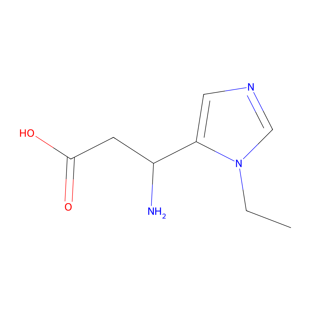 (s)-3-Amino-3-(1-ethyl-1h-imidazol-5-yl)propanoic acid molecular structure, CAS 1568184-02-0