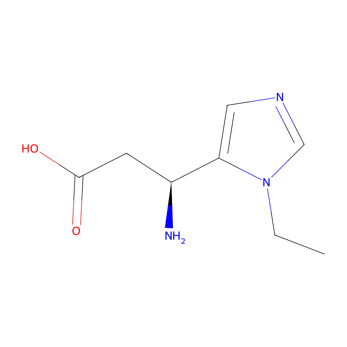 (s)-3-Amino-3-(1-ethyl-1h-imidazol-5-yl)propanoic acid molecular structure, CAS 1568184-02-0
