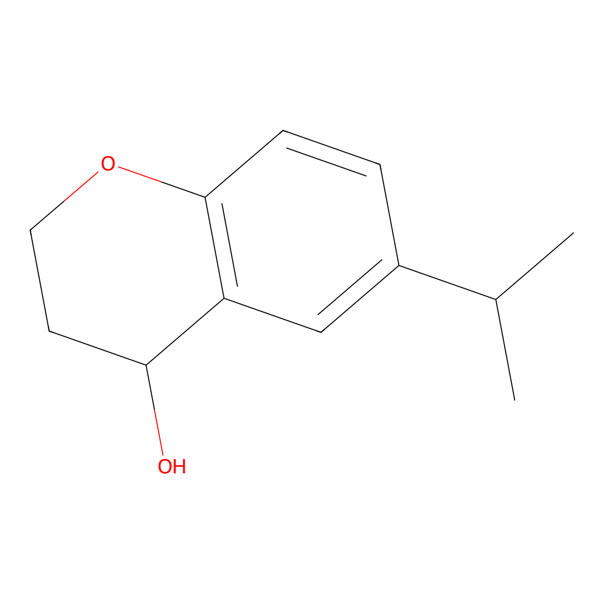 (4S)-6-(propan-2-yl)-3,4-dihydro-2H-1-benzopyran-4-ol molecular structure, CAS 1568192-45-9