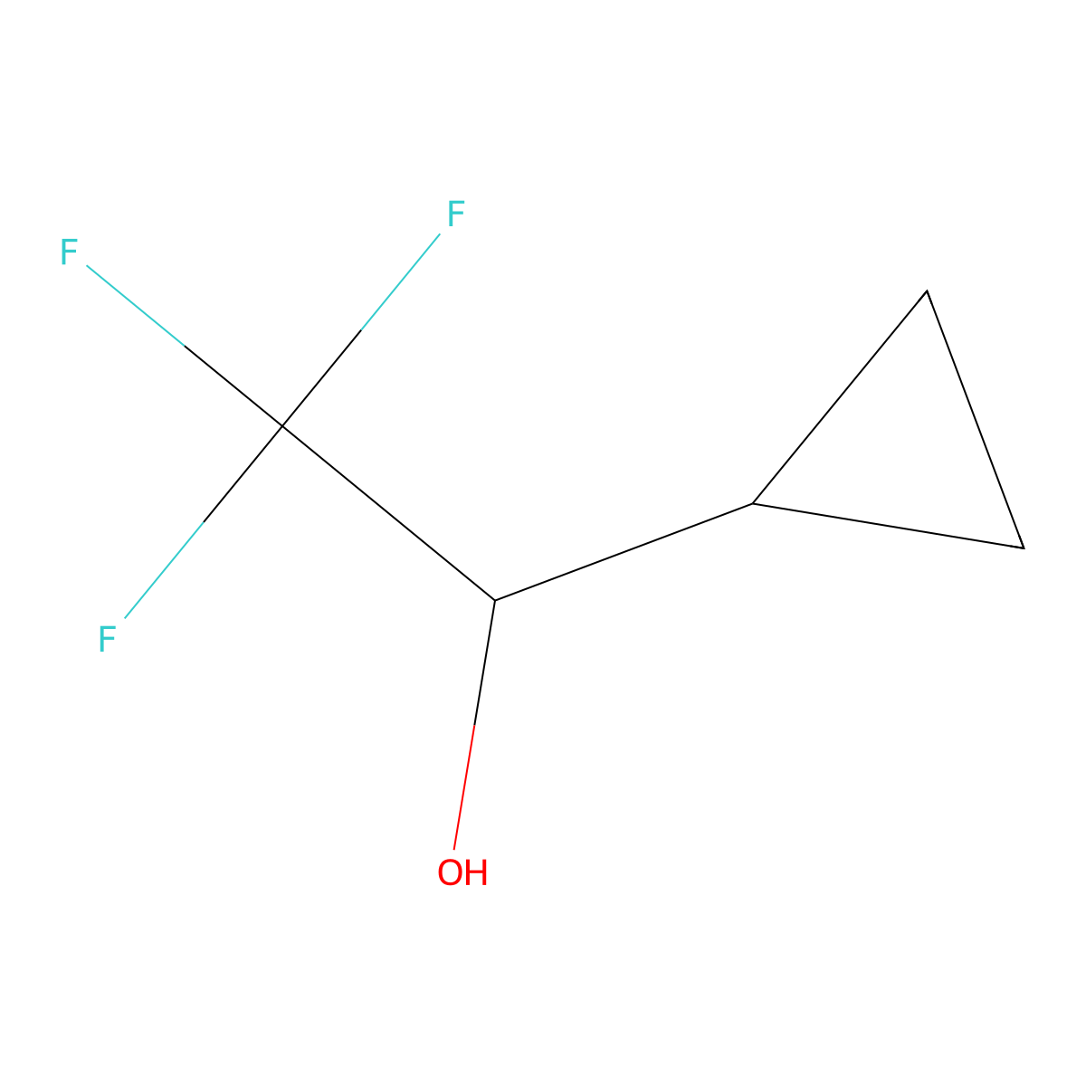 (1R)-1-cyclopropyl-2,2,2-trifluoroethan-1-ol molecular structure, CAS 1568200-41-8