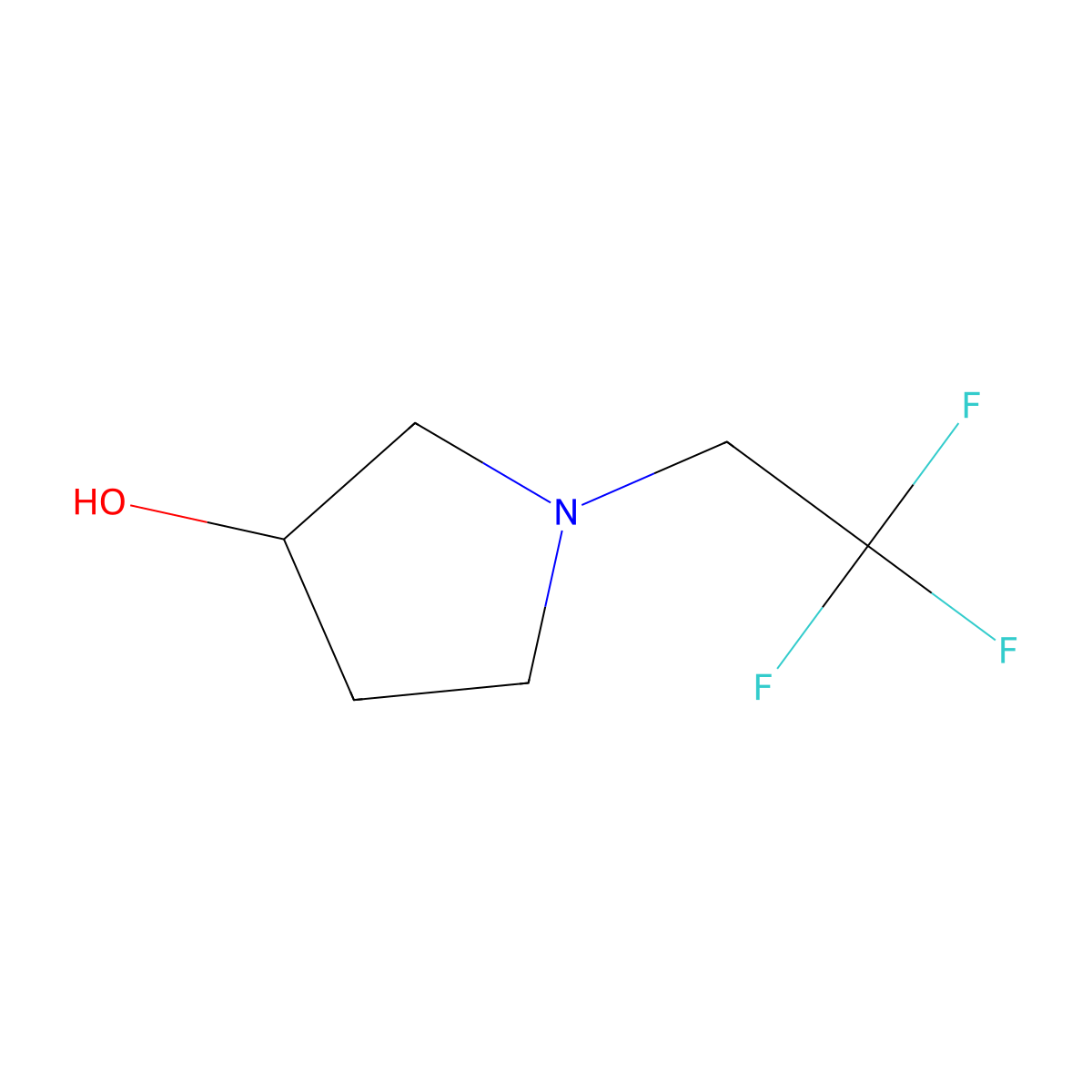 (3S)-1-(2,2,2-trifluoroethyl)pyrrolidin-3-ol molecular structure, CAS 1568206-47-2