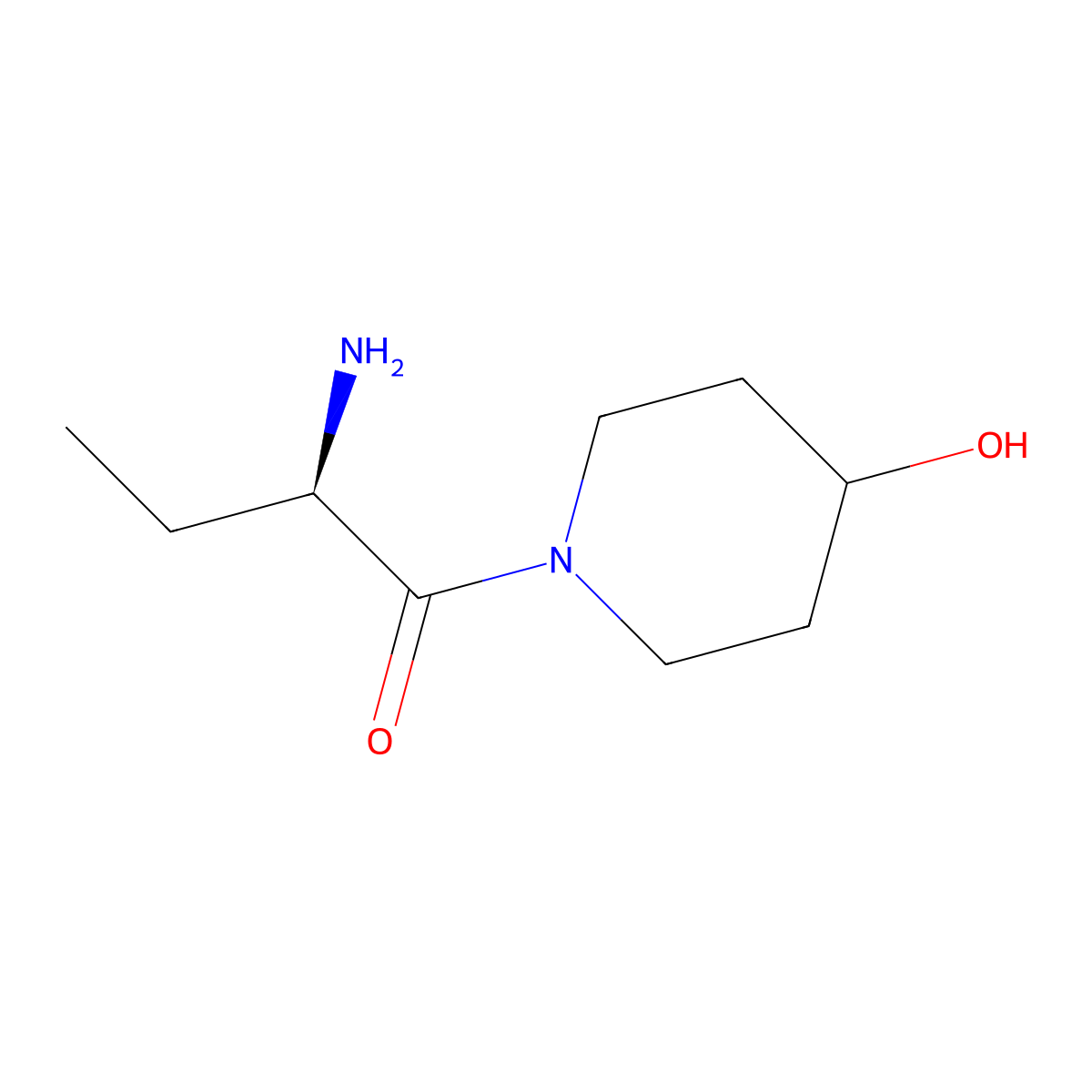 (R)-2-Amino-1-(4-hydroxypiperidin-1-yl)butan-1-one molecular structure, CAS 1568207-45-3