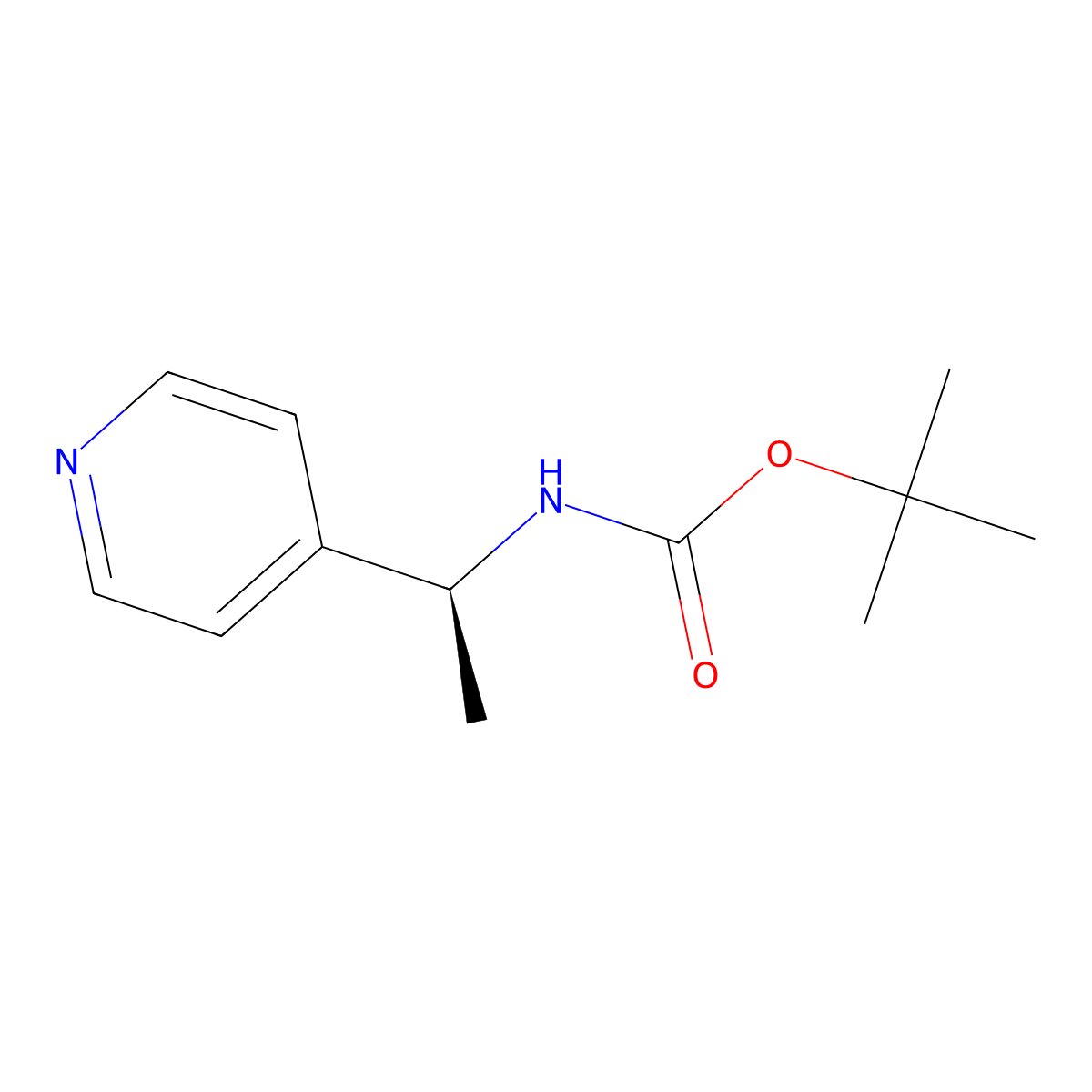 (S)-N-Boc-1-(4-pyridyl)ethanamine molecular structure, CAS 1568237-55-7