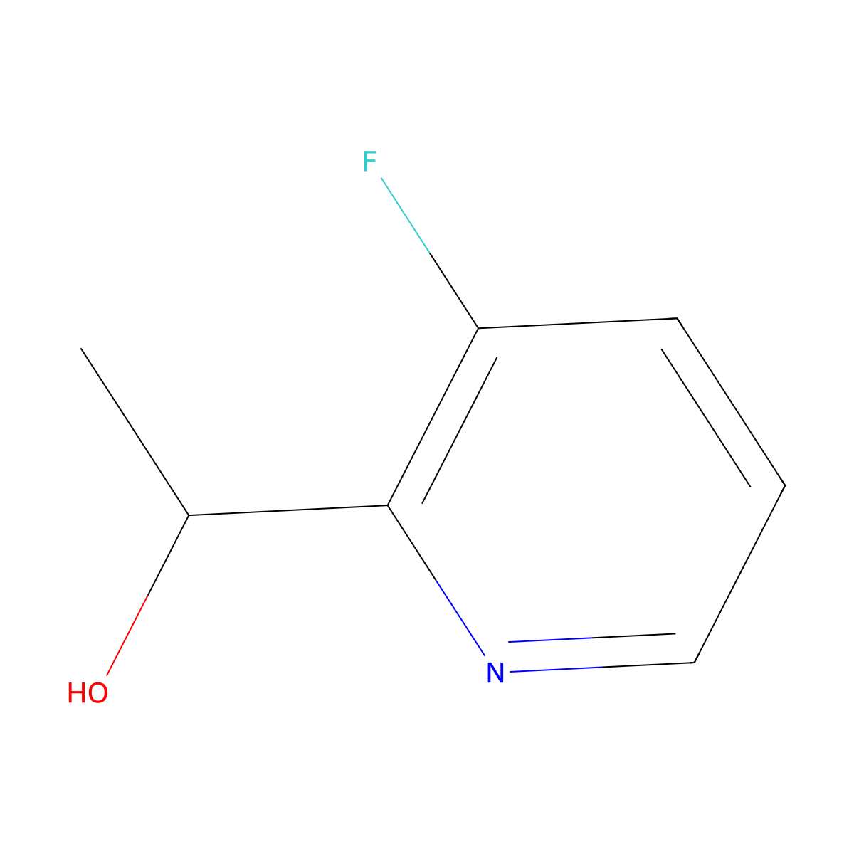 (1R)-1-(3-fluoropyridin-2-yl)ethan-1-ol molecular structure, CAS 1568238-76-5