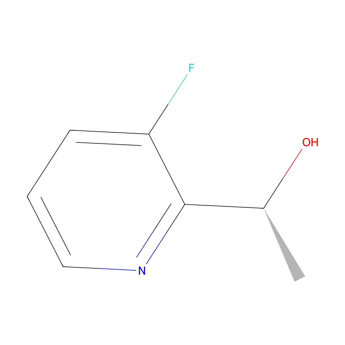 (1R)-1-(3-fluoropyridin-2-yl)ethan-1-ol molecular structure, CAS 1568238-76-5