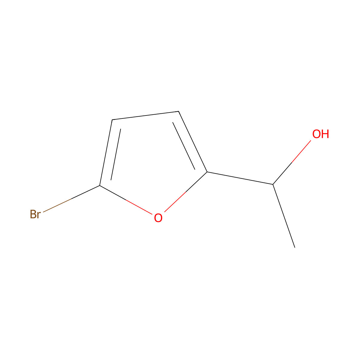 (1r)-1-(5-Bromofuran-2-yl)ethan-1-ol molecular structure, CAS 1568244-61-0