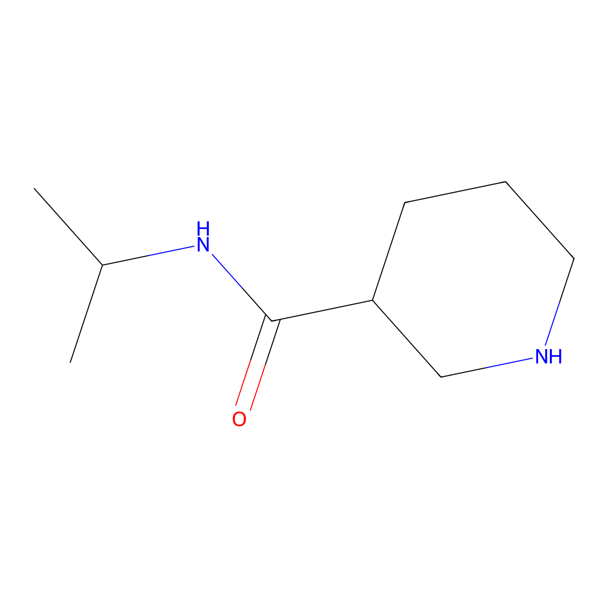 (3S)-N-(Propan-2-yl)piperidine-3-carboxamide molecular structure, CAS 1568256-92-7