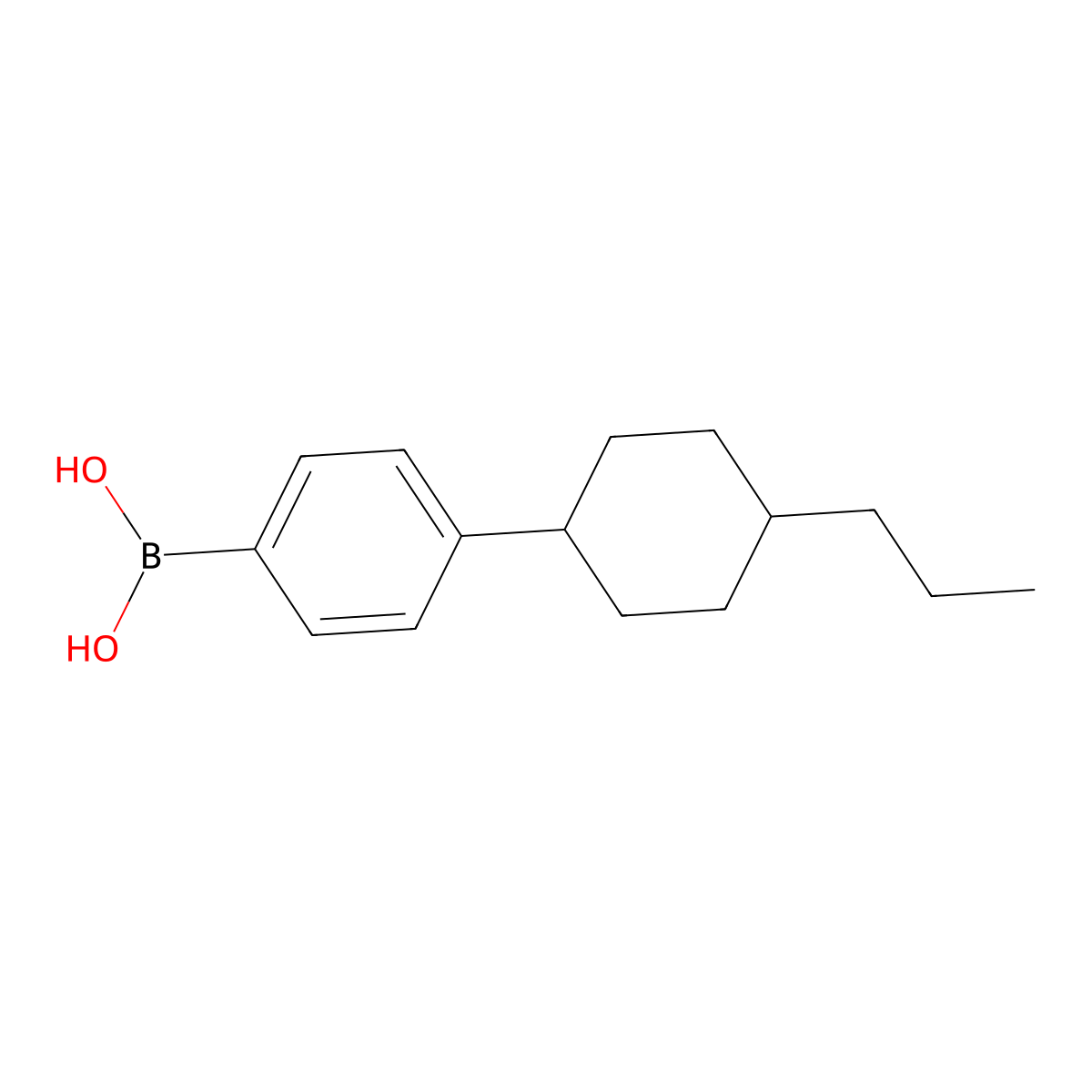 4-(trans-4-Propylcyclohexyl)phenylboronic Acid molecular structure, CAS 156837-90-0