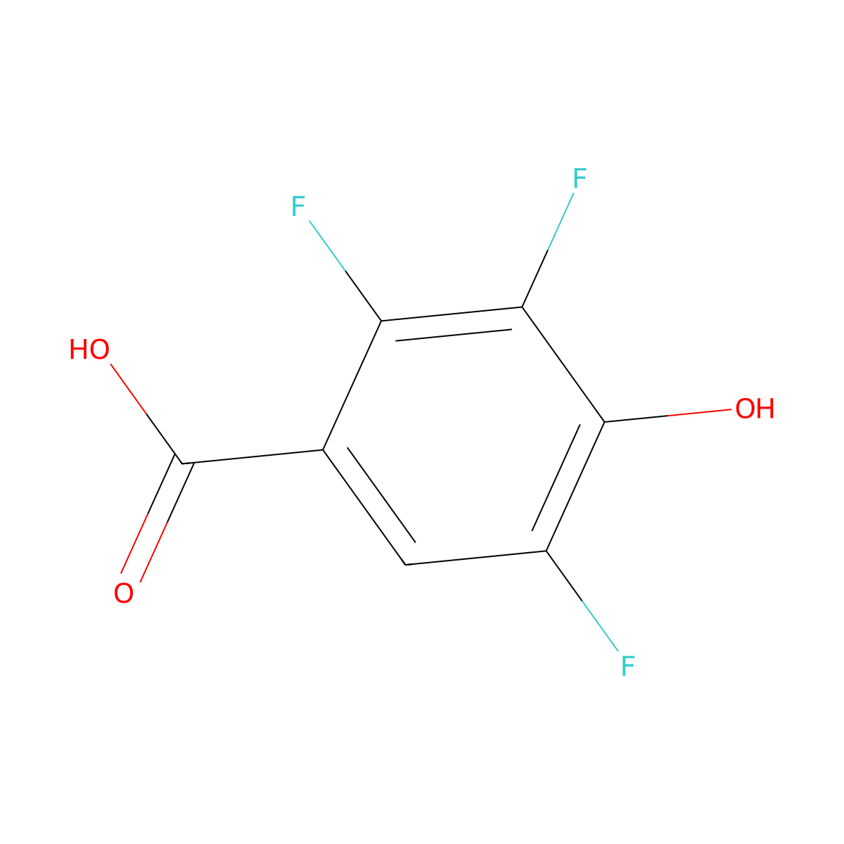 2,3,5-Trifluoro-4-hydroxybenzoic acid molecular structure, CAS 156839-10-0