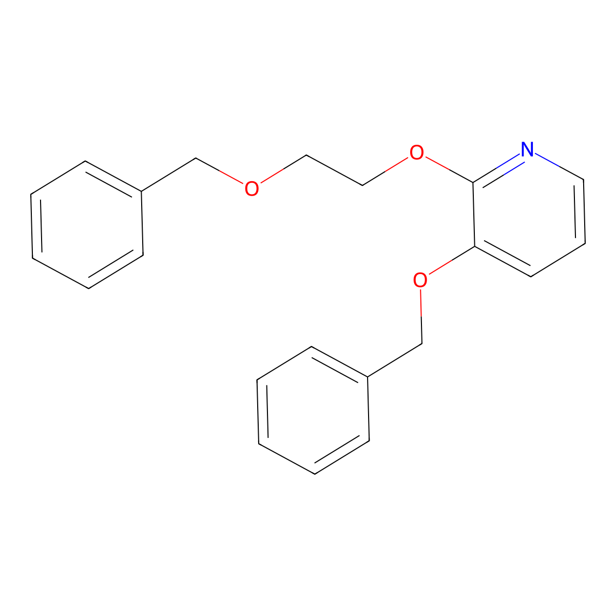 3-(Benzyloxy)-2-(2-(benzyloxy)ethoxy)pyridine molecular structure, CAS 156840-57-2