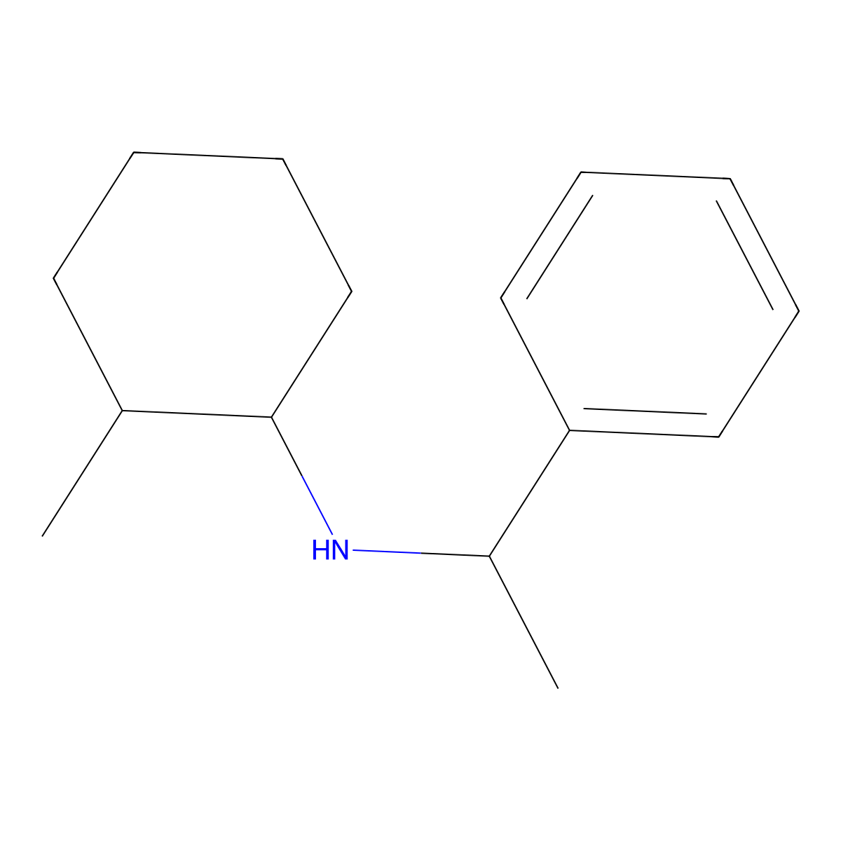 2-methyl-N-[(1R)-1-phenylethyl]cyclohexan-1-amine molecular structure, CAS 1568422-97-8
