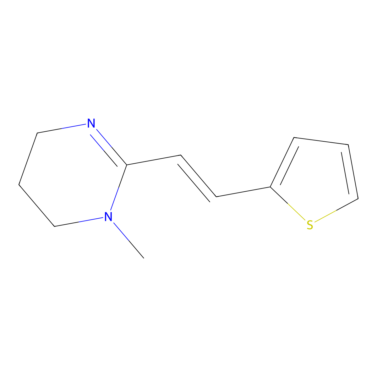 Pyrantel molecular structure, CAS 15686-83-6