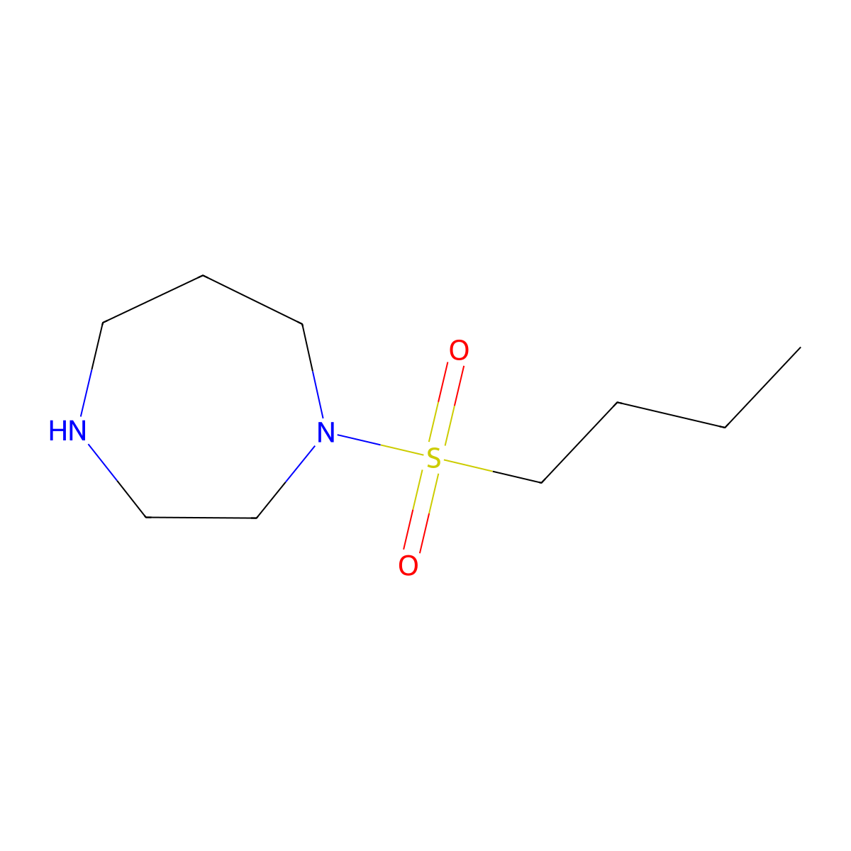 1-(Butylsulfonyl)-1,4-diazepane molecular structure, CAS 1568634-13-8