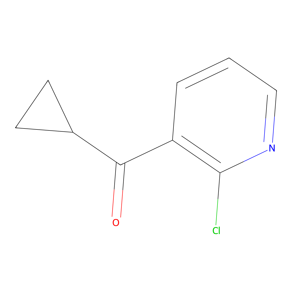 (2-Chloropyridin-3-yl)(cyclopropyl)methanone molecular structure, CAS 156865-14-4