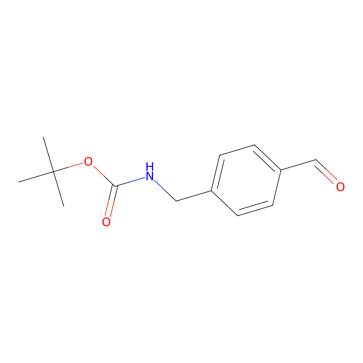 tert-Butyl hydrogen ((4-formylphenyl)methyl)carbonimidate molecular structure, CAS 156866-52-3