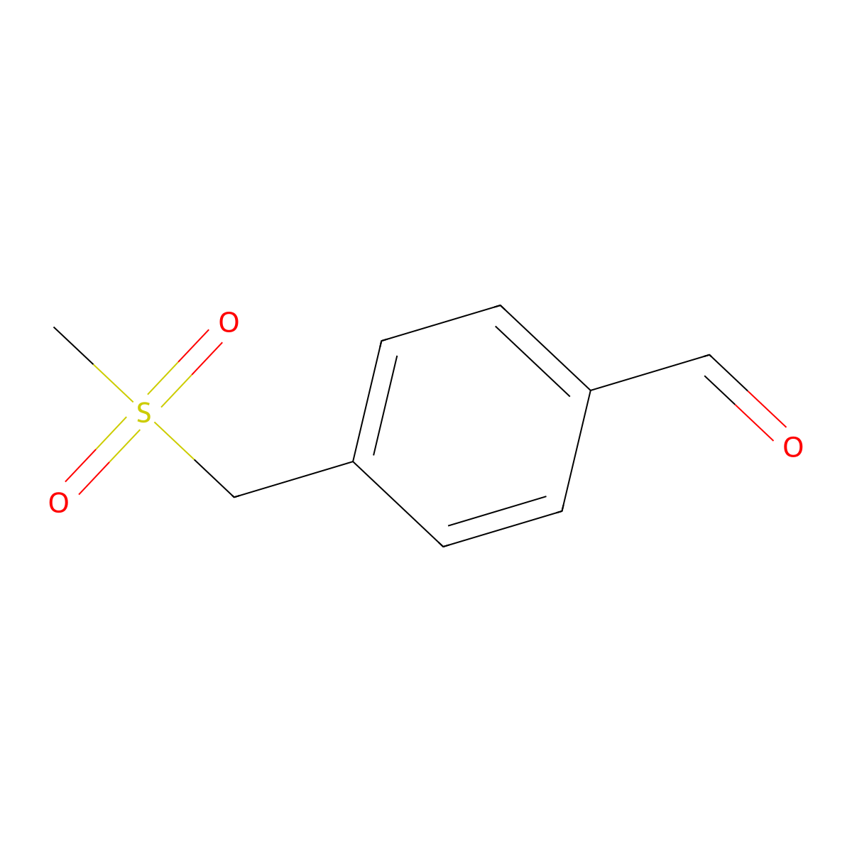 4-((Methylsulfonyl)methyl)benzaldehyde molecular structure, CAS 156867-56-0