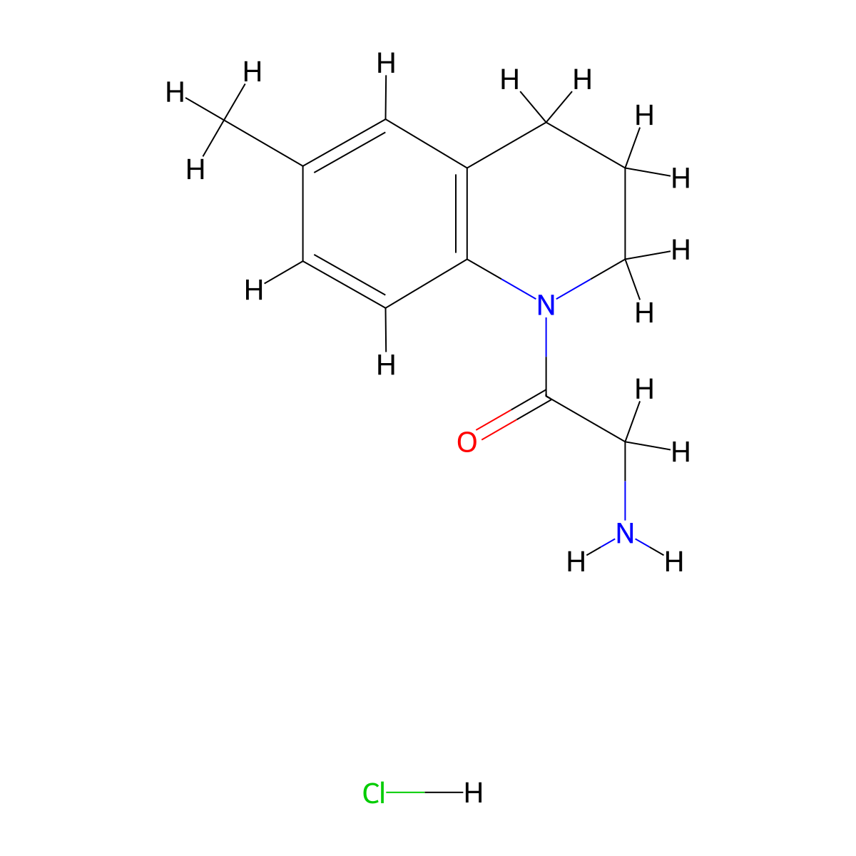 [2-(6-methyl-3,4-dihydroquinolin-1(2H)-yl)-2-oxoethyl]amine hydrochloride molecular structure, CAS 1568684-07-0