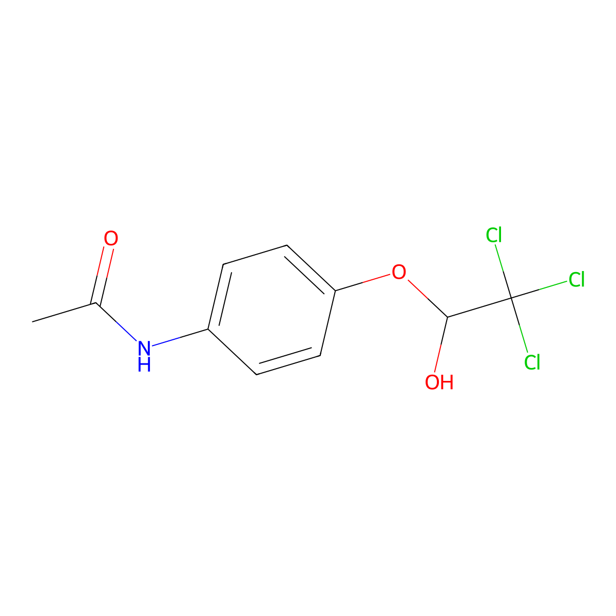 Chloracetadol molecular structure, CAS 15687-05-5