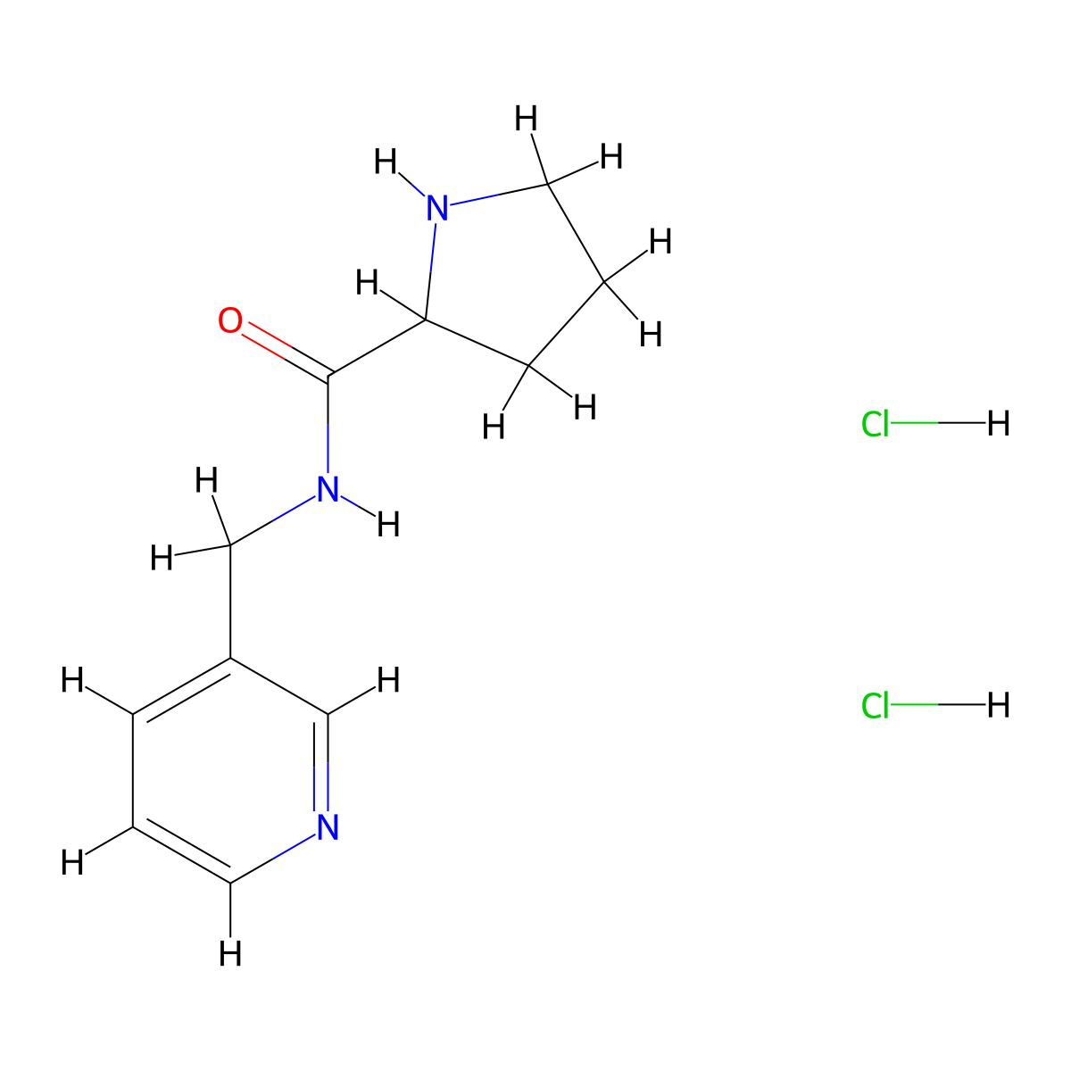 N-[(pyridin-3-yl)methyl]pyrrolidine-2-carboxamide dihydrochloride molecular structure, CAS 1568757-80-1