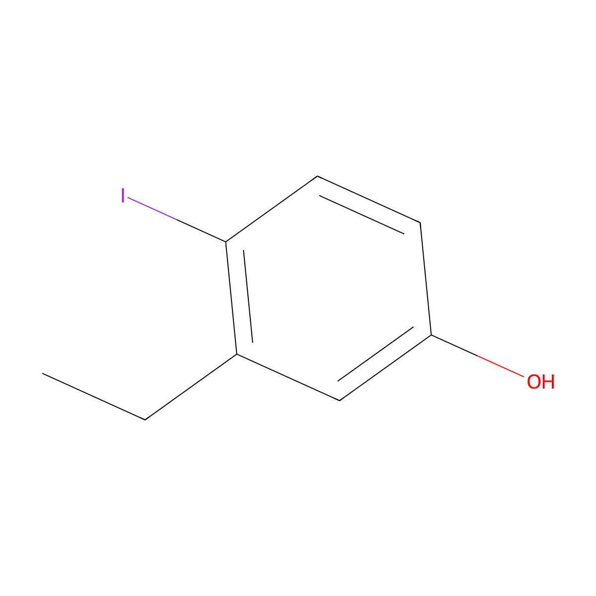 3-Ethyl-4-iodophenol molecular structure, CAS 156878-64-7