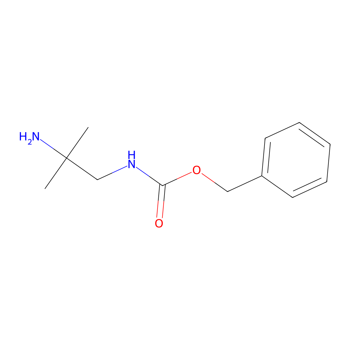 Benzyl (2-amino-2-methylpropyl)carbamate molecular structure, CAS 156892-82-9