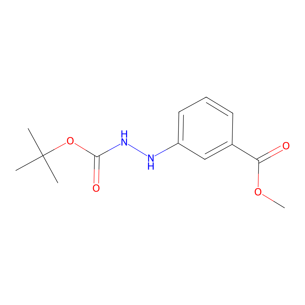 tert-Butyl 2-(3-(methoxycarbonyl)-phenyl)hydrazinecarboxylate molecular structure, CAS 156899-01-3