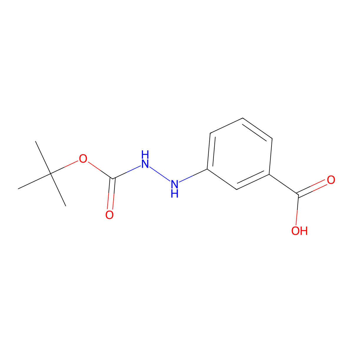 3-(2-(tert-Butoxycarbonyl)hydrazinyl)benzoic acid molecular structure, CAS 156899-02-4