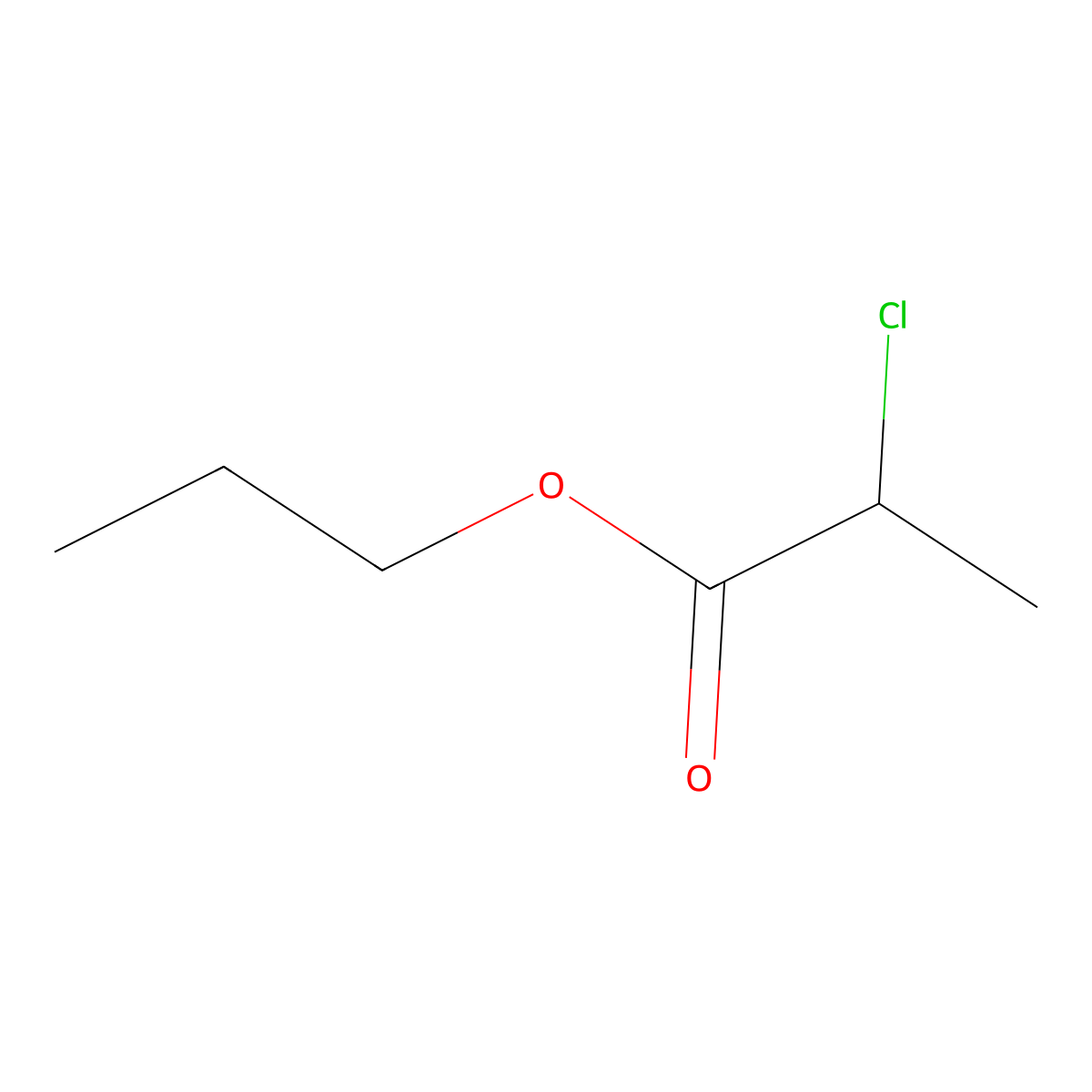 Propyl 2-chloropropanoate molecular structure, CAS 1569-03-5