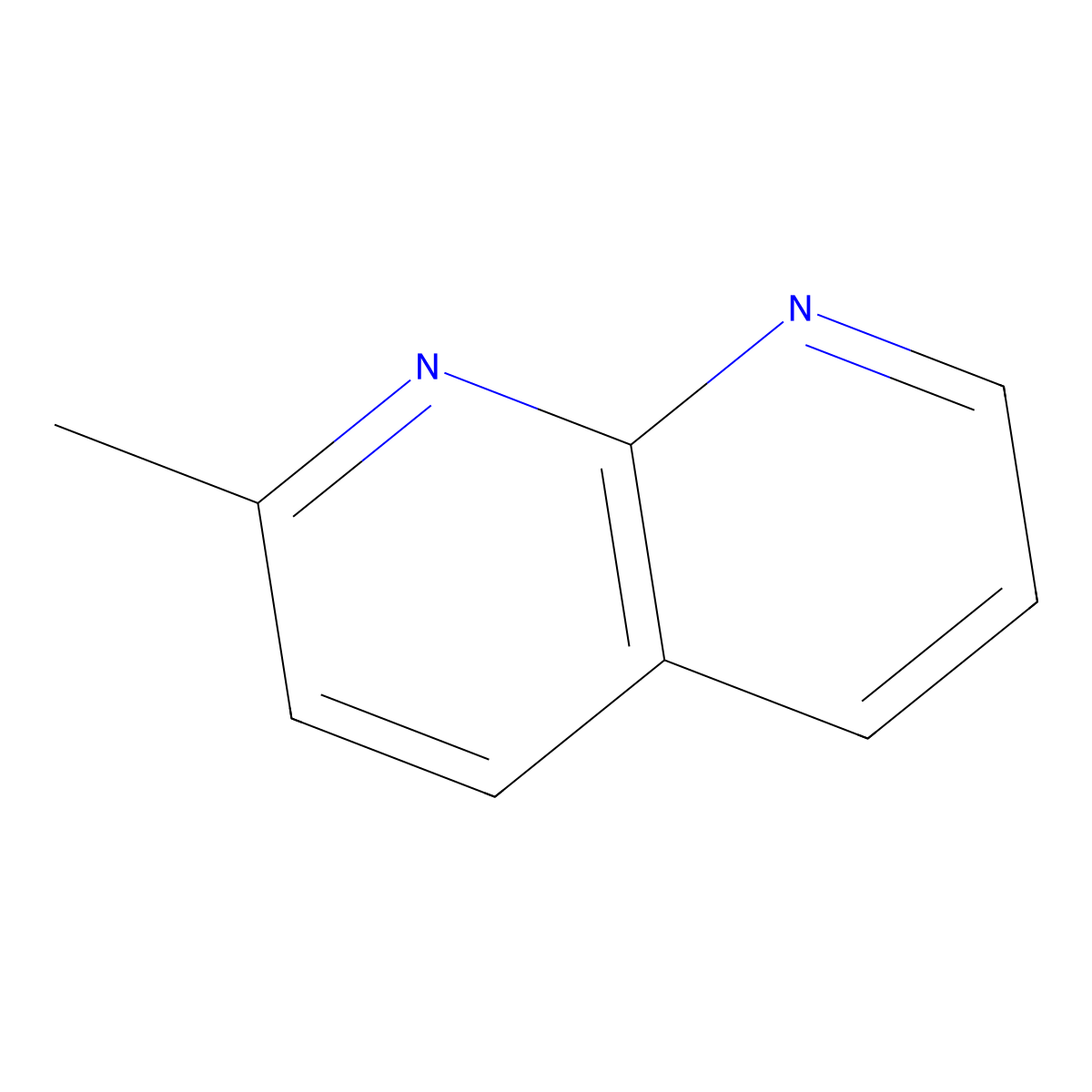1,8-Naphthyridine, 2-methyl- molecular structure, CAS 1569-16-0